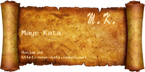 Mayr Kata névjegykártya